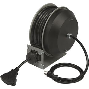 Strongway Heavy -Duty بكرة سلك التمديد القابلة للسحب - 30 قدم. 12/3 ، Triple Tap