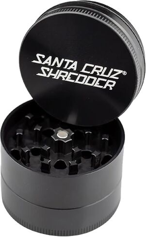 Santa Cruz Shredder Herb Grinder 3 Piece Medium 2 1/8" Superior Grip and Aluminium (Black) in Kuwait