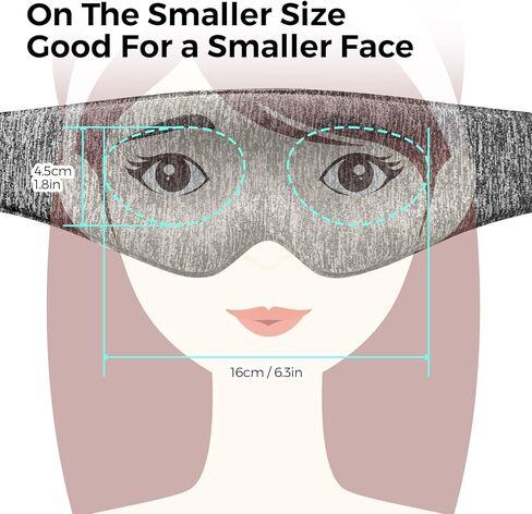 "جهاز تدليك العين الممتاز مع الحرارة، قناع نوم للرجال والنساء - ناعم ومريح، يساعد على النوم بضوضاء بيضاء، يخفف من إرهاق العين والهالات السوداء - هدية للعائلة in Kuwait