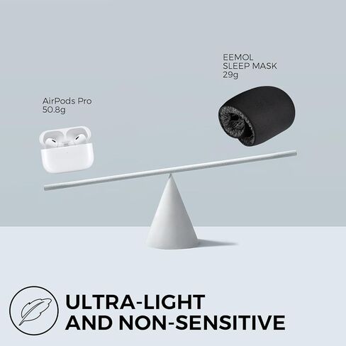 "جهاز تدليك العين الممتاز مع الحرارة، قناع نوم للرجال والنساء - ناعم ومريح، يساعد على النوم بضوضاء بيضاء، يخفف من إرهاق العين والهالات السوداء - هدية للعائلة in Kuwait