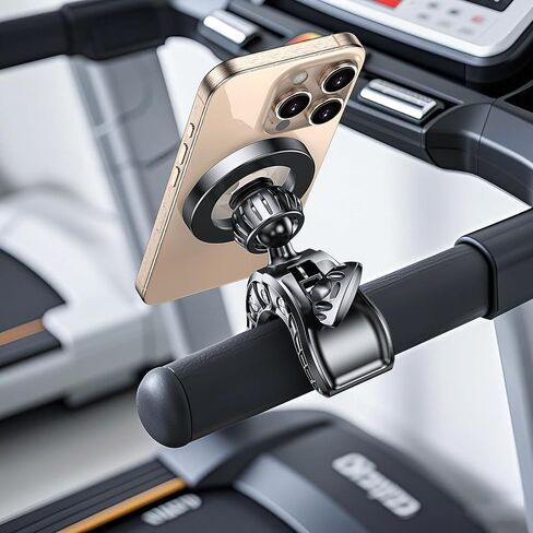Coolpow Gym Magnetic Phone Holder for MagSafe【20 Strong Magnets】 Magnetic Bike Phone Mount, Treadmill Phone Holder Gym Accessories for iPhone 16 Pro Max 15 14 13 12 Plus in Saudi Arabia