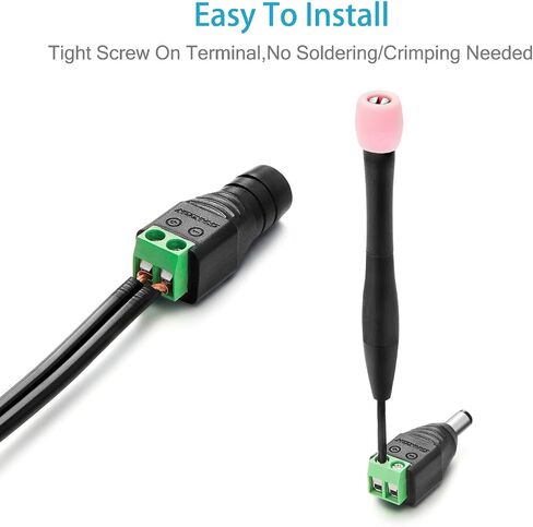 CHANZON 10Pcs Male and Female 5.5mm x 2.1mm 12V DC Power Jack Connector 24V Socket for Led Light Strip CCTV Security Camera Cable Wire Ends Plug Barrel Adapter in Saudi Arabia
