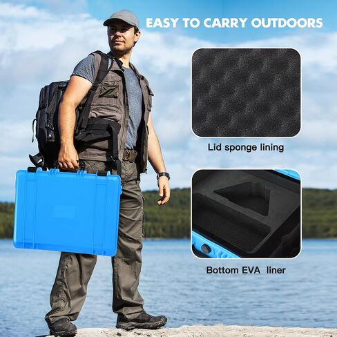 Starlink Mini Case, IP67 Waterproof Hard Travel Case for Starlink Mini Dish Kit & Accessories, Precision Cut Foam Protective Storage with Lock, Outdoor Camping Portable Design (Blue) in Saudi Arabia