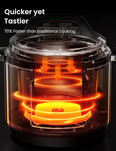 COMFEE' 16 in 1 Electric Pressure Cooker Olla de Presion Non-Stick Pot Yogurt Maker Rice Slow Saute Steamer 8 Quarts Stainless Steel in Saudi Arabia