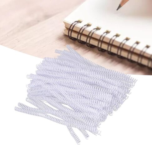 100pcs لفائف الربط الحلزوني ديا ديا 9.5 مم 3/8in 48 أسنان 4: 1 نسبة 75 ورقة لورقة A4 ، والعمود الفقري الملزم الحلزوني لمستندات المكتب ، وأوراق المهندسين ، والأعمال التجارية (أبيض) in Kuwait