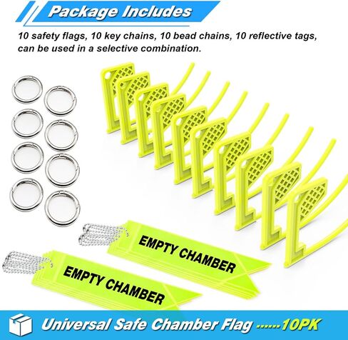 Artemis Gun Safe Chamber Flag Comes with Reflective Light Tags – Bright Durable & Universal Fit for Pistol, Rifle, and Shotgun in Saudi Arabia