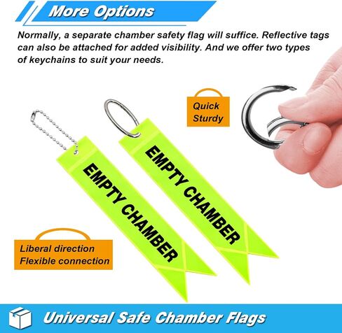Artemis Gun Safe Chamber Flag Comes with Reflective Light Tags – Bright Durable & Universal Fit for Pistol, Rifle, and Shotgun in Saudi Arabia