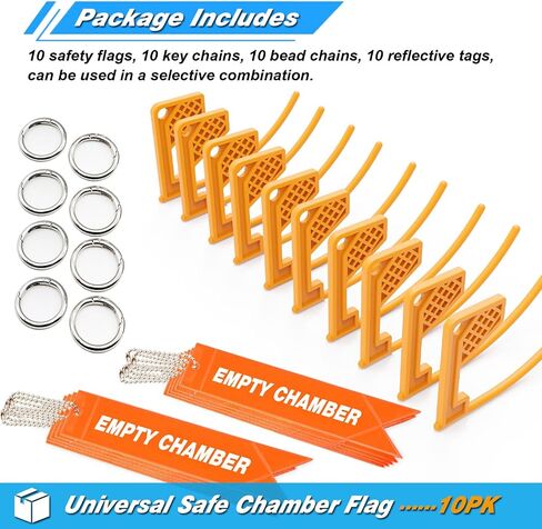 Artemis Gun Safe Chamber Flag Comes with Reflective Light Tags – Bright Durable & Universal Fit for Pistol, Rifle, and Shotgun in Saudi Arabia