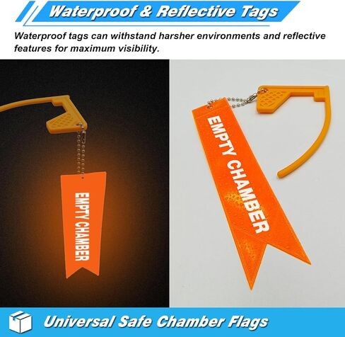 Artemis Gun Safe Chamber Flag Comes with Reflective Light Tags – Bright Durable & Universal Fit for Pistol, Rifle, and Shotgun in Saudi Arabia