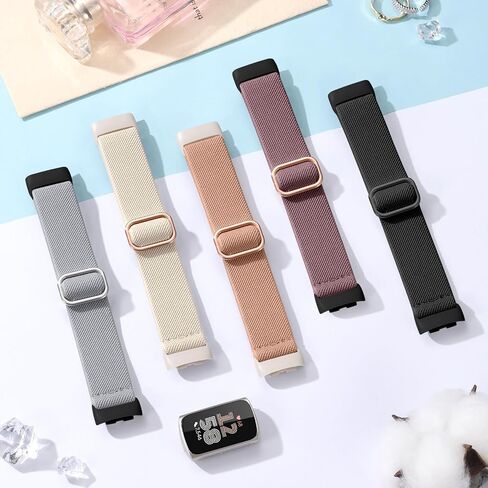 Maledan Elastic Bands Compatible with Fitbit Charge 6/Charge 5 Band Women Men, Waterproof Stretchy Nylon Bracelet Loops Strap Replacement Bands for Fitbit Charge 5/Charge 6 Fitness Tracker Accessories in Saudi Arabia
