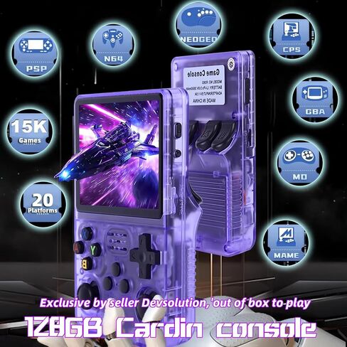 R36S Game Game Console 128G ، Retro Gaming Console مدمج في 20000+ ألعاب كبيرة Retro Gamer Pro in Saudi Arabia