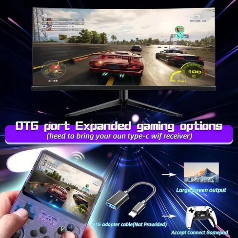R36S Game Game Console 128G ، Retro Gaming Console مدمج في 20000+ ألعاب كبيرة Retro Gamer Pro in Saudi Arabia