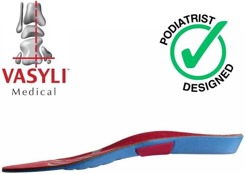 Vasyli+Hoke Supination Control Orthotic، نعل داخلي للأحذية منخفض المستوى للرياضة وكرة القدم وكرة القدم والبيسبول وكرة السلة، يدعم إدخال الحذاء للأقواس العالية والاستلقاء، مقاس متوسط in Kuwait