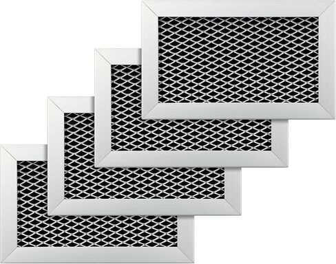 Pasimy 4 Pcs W10892387 Microwave Charcoal Grease Filter Microwave Grease Filter Replacement Compatible Models W10845250 4455038 AP6036051 PS11769323, 3-1/4" x 5-1/4" x 3/8" in Saudi Arabia