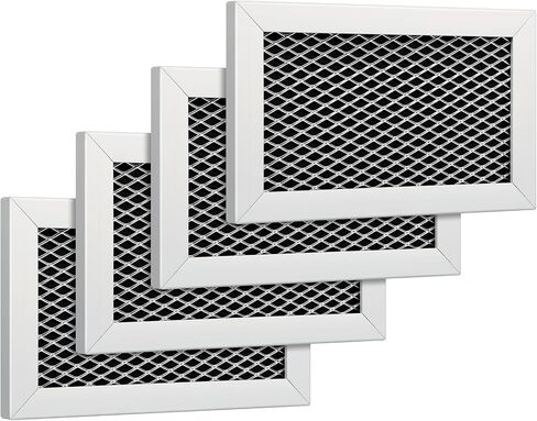 Pasimy 4 Pcs W10892387 Microwave Charcoal Grease Filter Microwave Grease Filter Replacement Compatible Models W10845250 4455038 AP6036051 PS11769323, 3-1/4" x 5-1/4" x 3/8" in Saudi Arabia