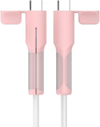 واقي كابل الشاحن السيليكون ، واقي كبلات USB C إلى USB C ، وتصميم مضاد للانزلاق حامي الأسلاك USB للمنزل (أسود) in Kuwait