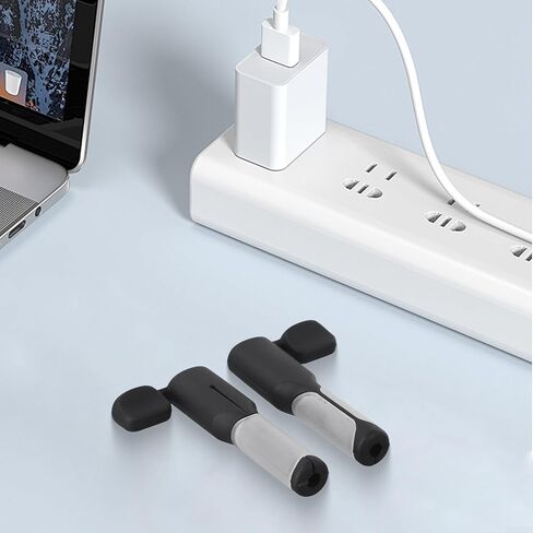 Silicone Charger Cable Protector, USB C to USB C Cable Protector, Anti-Breaking Design Non-Slip Cord Savers USB Wire Protector for Home(Black) in Kuwait