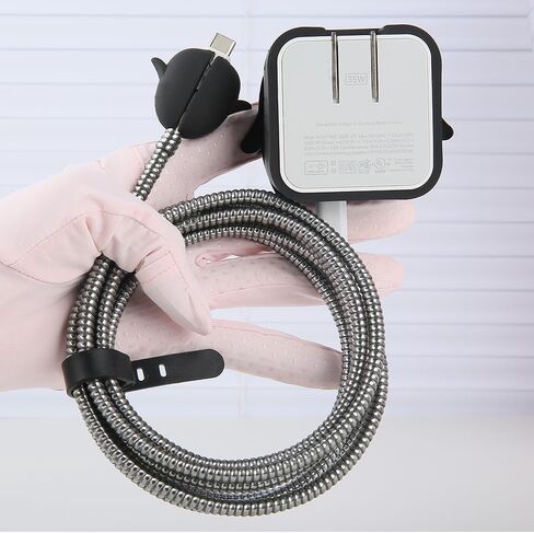 غطاء الشاحن متوافق مع Apple 35W مزدوج USB-C محول الطاقة الشاحن 3D لطيف الكرتون تصميم الشاحن الشاحن الكبلات حمية واقي واقي للأسلاك لجهاز iPhone/iPad/MacBook Fast Charger ، 153 in Kuwait