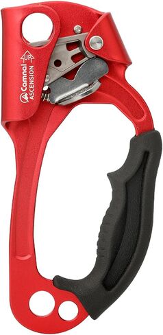 Climbing Hand Ascender Mountaineering Rock Climbing Tree Arborist Strong Rappelling Gear Equipment Rope Clamp with Ergonomic Rubber Handle, Aluminum Alloy Climbing Ascender for 10~13MM Rope in Saudi Arabia