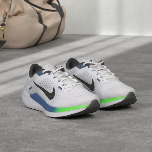 Nike Winflo 10 Men's Road Running Shoes (DV4022-103, White/Star Blue/Green Strike/Black) Size 11 in Saudi Arabia