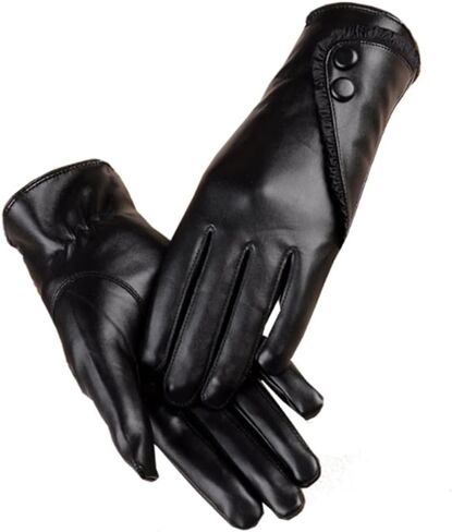 Touch Screen Leather Gloves Women Winter Mittens Warm Gloves Woman Winter Glove in Saudi Arabia