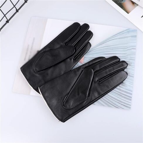 Winter Ladies Striped Long Warm Ladies Leather Gloves in Saudi Arabia