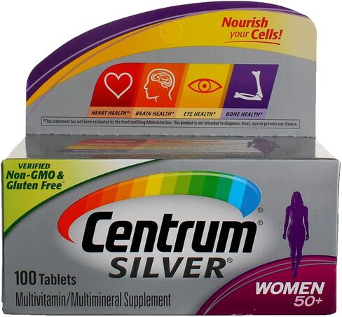 أقراص سنتروم سيلفر للنساء 50+ - 100 قطعة، عبوة من قطعتين in Kuwait