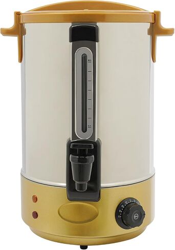 DYNAMI 1800W Electric Water Boiler and Warmer,4.4Gal Stainless Steel Hot Water Dispenser,Hot Drink Dispenser with Spigot,86-248 ℉ Adjustable Temperature,for Coffee Tea Milk Water (Gold, 16.5L/4.4Gal) in Kuwait