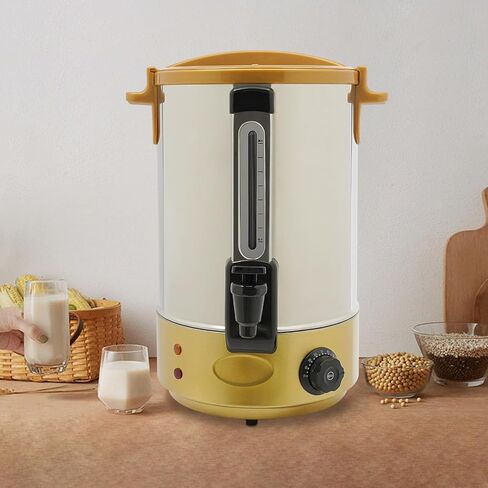 DYNAMI 1800W Electric Water Boiler and Warmer,4.4Gal Stainless Steel Hot Water Dispenser,Hot Drink Dispenser with Spigot,86-248 ℉ Adjustable Temperature,for Coffee Tea Milk Water (Gold, 16.5L/4.4Gal) in Kuwait