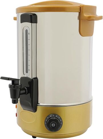 DYNAMI 1800W Electric Water Boiler and Warmer,4.4Gal Stainless Steel Hot Water Dispenser,Hot Drink Dispenser with Spigot,86-248 ℉ Adjustable Temperature,for Coffee Tea Milk Water (Gold, 16.5L/4.4Gal) in Kuwait