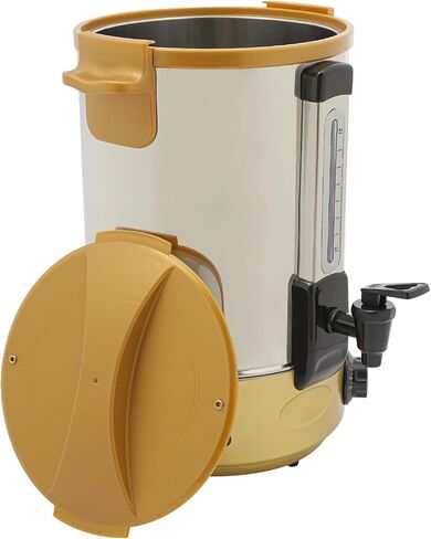 DYNAMI 1800W Electric Water Boiler and Warmer,4.4Gal Stainless Steel Hot Water Dispenser,Hot Drink Dispenser with Spigot,86-248 ℉ Adjustable Temperature,for Coffee Tea Milk Water (Gold, 16.5L/4.4Gal) in Kuwait