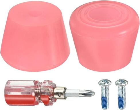 M METERXITY Roller Skate Stopper - Rubber Brake Block Toe Stops, Adjustable with Screwdriver, Apply to Roller Skate (1.46 Inch 1.85 Inch Dia, Clear Yellow) in Saudi Arabia