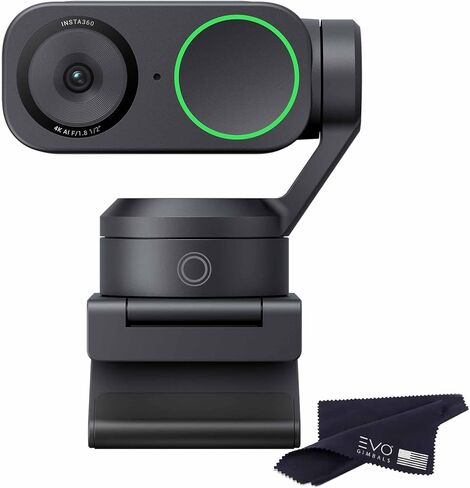 Insta360 Link 2-PTZ 4K Webcam مع مستشعر 1/2 بوصة ، تتبع الذكاء الاصطناعي ، التحكم في الإيماءات ، HDR ، MIC لإلغاء الضوضاء ، كاميرا ويب للكمبيوتر المحمول ، البث المباشر ، الألعاب in Saudi Arabia