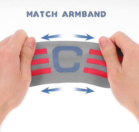 LIOOBO Captain C Arm Band: 2 Pack Football Captain Armbands, Elastic Soccer Captain Armband, Yellow Football Player Arm Bands in Saudi Arabia
