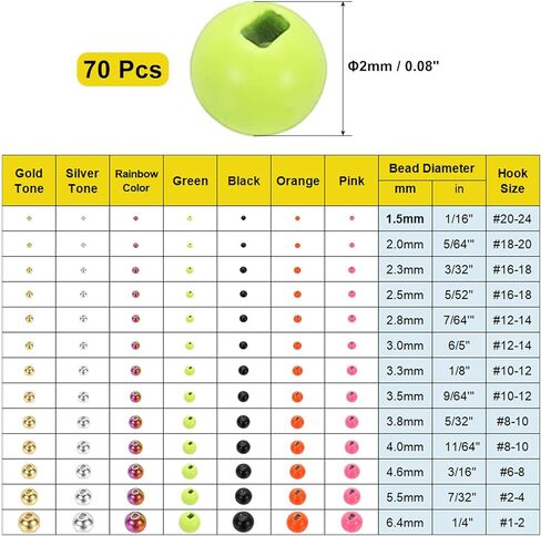 Patikil Fly Taining Tungsten Beads ، حبات Tungsten Slotted Comple in Kuwait