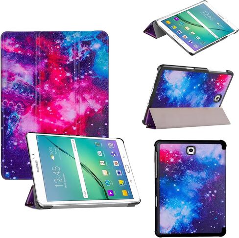 Tri-Fold Case Compatible with Samsung Galaxy TAB S2 8.0 inch Tablet (SM T710/T713/T715C/T719C), Includes a Screen Protector - Premium PU Leather Tri-Fold Cover with Auto Sleep/Wake in Saudi Arabia