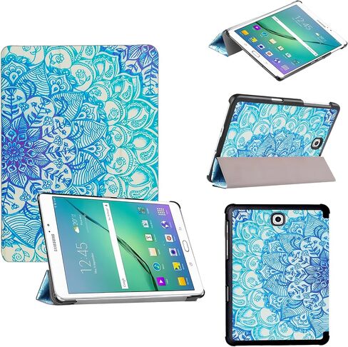 Tri-Fold Case Compatible with Samsung Galaxy TAB S2 8.0 inch Tablet (SM T710/T713/T715C/T719C), Includes a Screen Protector - Premium PU Leather Tri-Fold Cover with Auto Sleep/Wake in Saudi Arabia