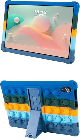 Case for Urao C107 10.1 inch Tablet, Adjustable Folding Stand Protective,Kids Friendly Soft Silicone Shock Proof Protective Cover. (Pink) in Saudi Arabia