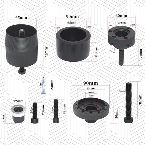 Crankshaft Front Oil Seal Installer & Removal Kit, Compatible With BMW N40 N42 N45 N46 N52 N53 N54, With Carrying Case & Gloves in Saudi Arabia