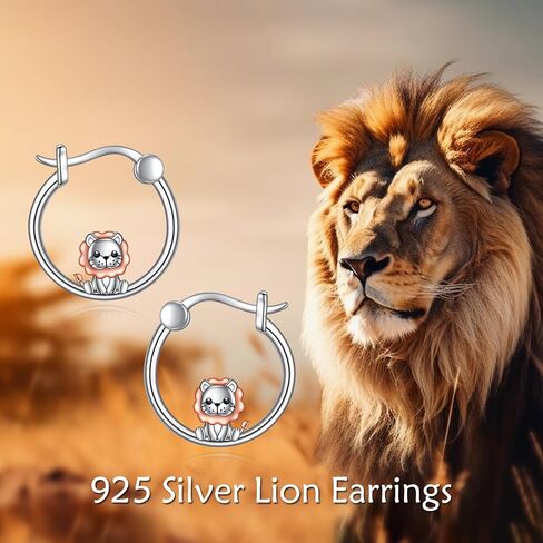 Fox Earrings Gifts Sterling Silver Small Cute Fox Hoop Earrings Jewelry Huggie Hoops Gifts for Women Teen Girls in Saudi Arabia
