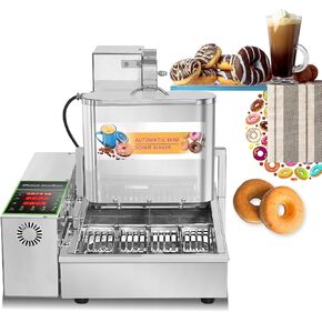 Kolice Commercial Mini 4 Rows Donuts Machine, 1750pcs/Hour Doughnut Making Machine, Frying Donuts Maker, Mini Donut Maker, Snack Food Equipment