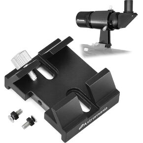 Astromania 9x50 Angled Finder Scope with Upright and Non-Reversed Image - Bundle with - Schmidt-Cassegrain Finder Scope Base
