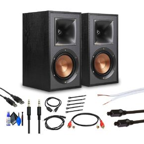 Klipsch R-41 مساءً مكبرات صوت Bluetooth التي تعمل بالطاقة (1066251) بما في ذلك: كابل auxilary ، الكابلات الأخرى المطلوبة ، روابط الكابلات ، مجموعة التنظيف
