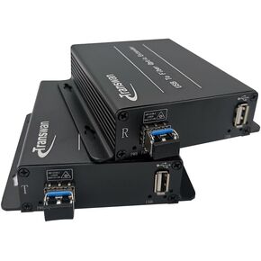 USB 2.0 على موسع الألياف البصرية إلى أقصى 5 كيلومترات على 2 كول سنغليودي أو كحد أقصى 500 متر