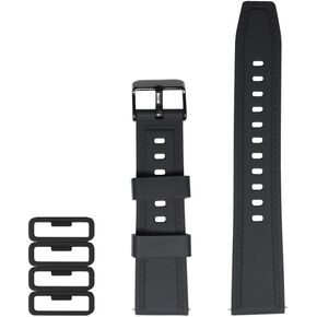 Watch Band for Garmin Forerunner 265/255 /965/955 Smartwatch,Watch Strap for Garmin Venu 3 /Venu 2, + 4PCS Fastener Ring, Soft Silicone Replacement Wrist Band for Garmin Approach S60