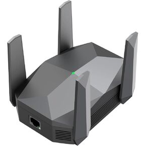 2025 AX3000 WiFi 6 Range Extender ، WiFi Extender Signal Booster with Gigabit Ethernet Port و Dual Band (2.4g & 5.8g) WiFi Cover Cover to 13888sp.ft وسرعة أسرع وغطاء أوسع (أسود)
