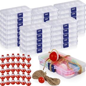 30 Pcs Fishing Candy Tackle Boxes Party Favors Small Tackle Box with Fishing Bobber for Fishing Theme Decorations (30) in Kuwait