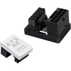 White Aluminum ATX 3.0 16 Pin GPU Power Connector 12VHPWR Extension 180 Angled Turning Connector for RTX 3090Ti 4070Ti 4080 Graphic Card GPU