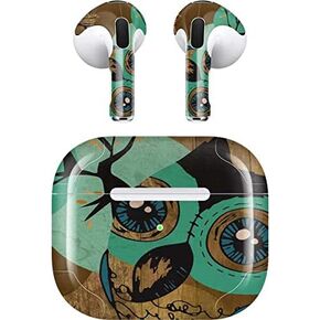 Skinit Skinit Audio Audio Skin متوافق مع Apple Airpods (3rd Gen ، 2021) - Skinit مصمم في الأصل تصميم البومة الخريف