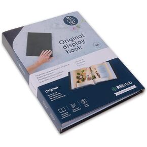 Original Display Book (20 Transparent/Clear Pockets) | A4 Front Page Ring Binder Portfolio & Project Presentation Folder for Meetings & Conferences| Poly Clear Pocket Folder | Black | 99424